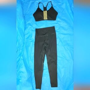 Adidas Forest Green 2pc Set sports - Y2k Sports Bra And Pants SIZE S